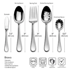 MIKASA Bravo 65 Piece Flatware Set, Service For 12 -Tableware Shop bravo 65 piece flatware set service for 12 5061640 12