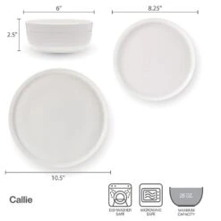 MIKASA Callie 12 Piece Dinnerware Set, Service For 4 -Tableware Shop callie 12 piece dinnerware set service for 4 5289243 11