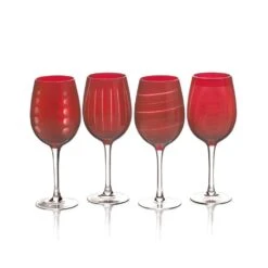 MIKASA Cheers® Ruby Set Of 4 Wine Glasses