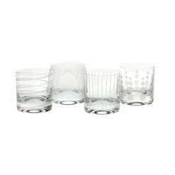 MIKASA Cheers® Set Of 4 Double Old Fashioned Whiskey Glasses
