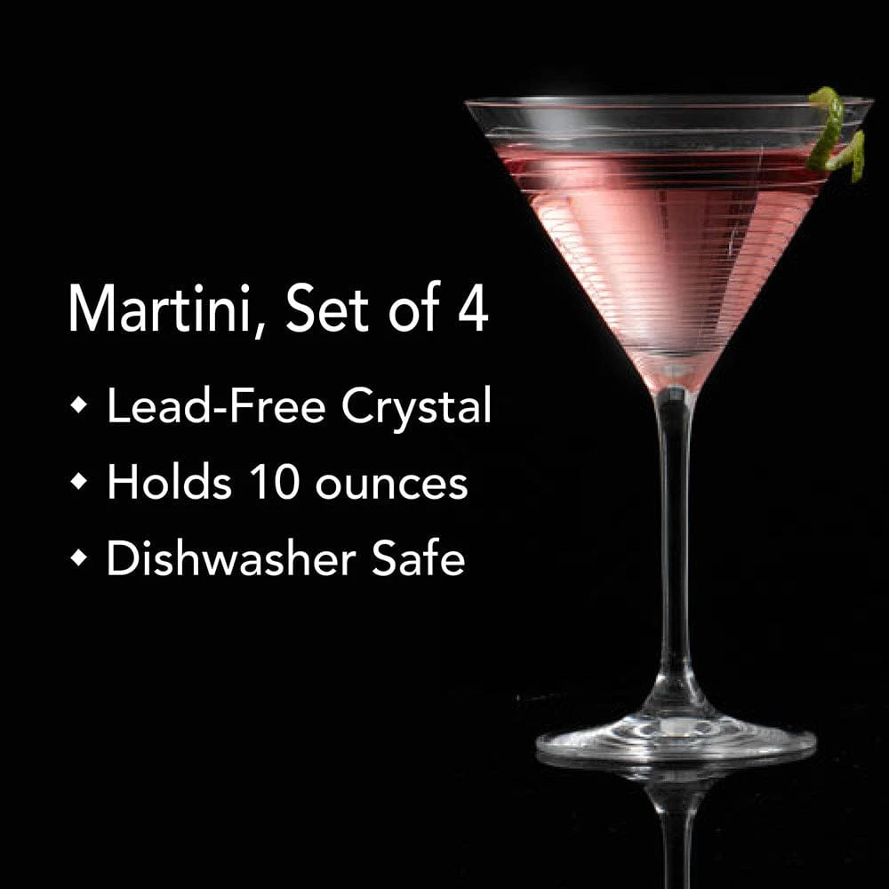 MIKASA Cheers® Set Of 4 Martini Glasses 5 MIKASA Cheers® Set Of 4 Martini Glasses - Image 3