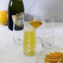 MIKASA Cheers® Set Of 4 Stemless Flute Glasses -Tableware Shop cheers set of 4 stemless flute glasses 5217587 3