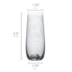 MIKASA Cheers® Set Of 4 Stemless Flute Glasses -Tableware Shop cheers set of 4 stemless flute glasses 5217587 4