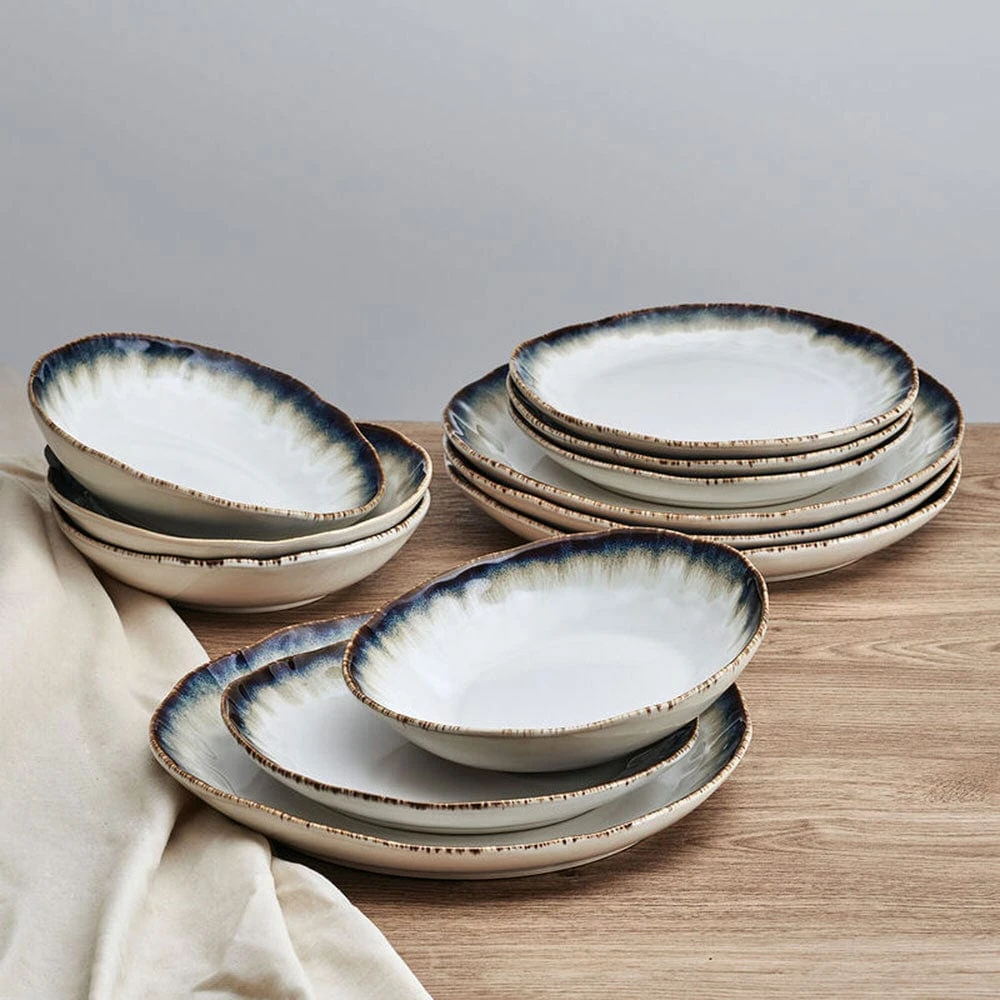 MIKASA Cole 12 Piece Dinnerware Set, Service For 4 5 MIKASA Cole 12 Piece Dinnerware Set, Service For 4 - Image 3