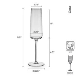 MIKASA Cora Set Of 4 Flute Glasses -Tableware Shop cora set of 4 flute glasses 5294239 5