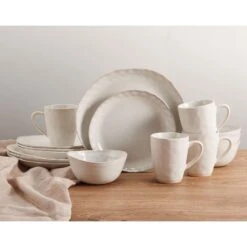MIKASA Cora White 16 Piece Dinnerware Set, Service For 4 -Tableware Shop cora white 16 piece dinnerware set service for 4 5280929 2