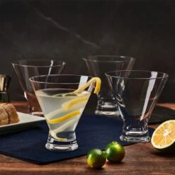 MIKASA Craft Cocktail Set Of 4 Stemless Martini Glasses -Tableware Shop craft set of 4 stemless martini glasses 5294049 3