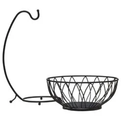 Dahlia Fruit Storage Basket With Banana Hook -Tableware Shop dahlia fruit storage basket with banana hook 5288635 5