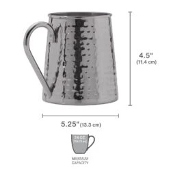 Drew And Jonathan Stainless Hammered Set Of 2 Beer Mugs -Tableware Shop drew and jonathan stainless hammered set of 2 bar rmugs 5288508 4