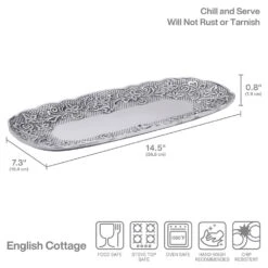 English Cottage Long Rectangular Serve Tray 8 English Cottage Long Rectangular Serve Tray -Tableware Shop english cottage long rectangular serve tray 5293355 3