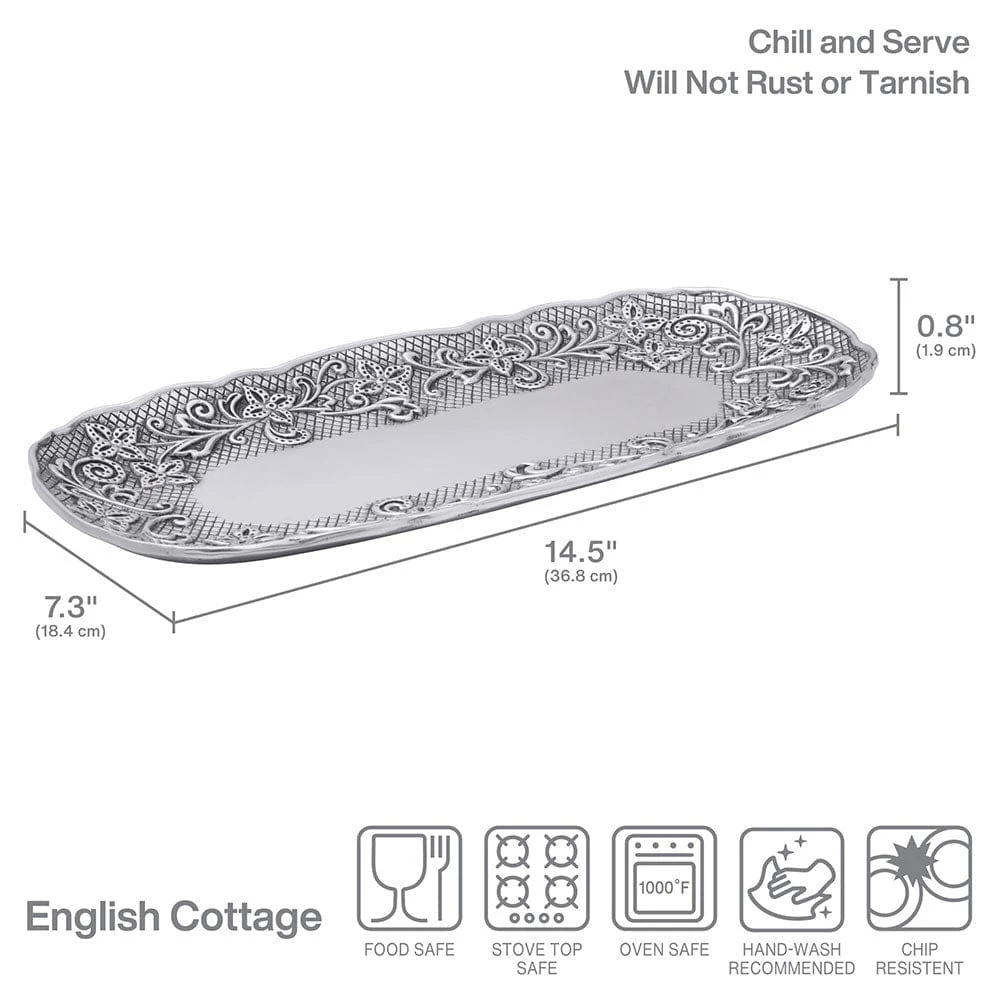 English Cottage Long Rectangular Serve Tray 5 English Cottage Long Rectangular Serve Tray - Image 3