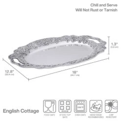 English Cottage Oval Tray With Handles -Tableware Shop english cottage oval tray with handles 5293347 3