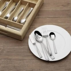 MIKASA Essex Satin 65 Piece Flatware Set, Service For 12 -Tableware Shop essex satin 65 piece flatware set service for 12 5280577 3