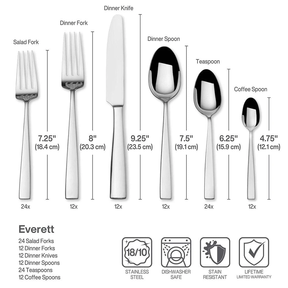 MIKASA Everett 101 Piece Flatware Set, Service For 12 6 MIKASA Everett 101 Piece Flatware Set, Service For 12 - Image 4