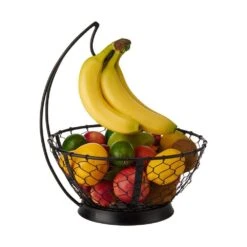 Farmers Market Fruit Basket With Banana Hanger -Tableware Shop farmers market fruit basket with banana hanger 5273923 4