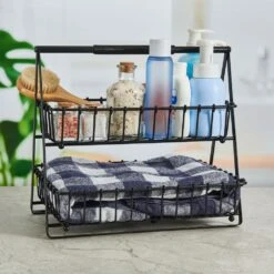 Flax 2 Tier Storage Basket -Tableware Shop flax 2 tier storage basket 5293509 2