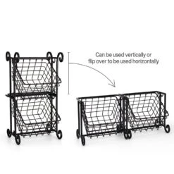 Flip 2 Tier Adjustable Storage Basket -Tableware Shop flip 2 tier storage basket 5290359 3