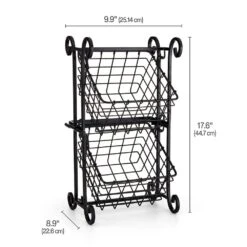 Flip 2 Tier Adjustable Storage Basket -Tableware Shop flip 2 tier storage basket 5290359 8
