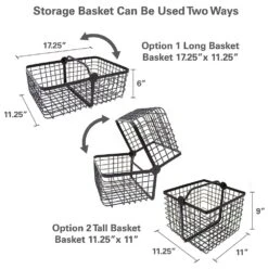 Flip Grid 2 In 1 Storage Basket -Tableware Shop flip grid 2 in 1 basket 5291768 4
