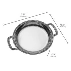 Flutes & Pearls Low Handled Tray -Tableware Shop flutes pearls low handled bowl 5288828 4