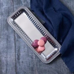 Flutes & Pearls Rectangular Tray -Tableware Shop flutes pearls small rectangular tray 5302372 3