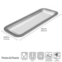 Flutes & Pearls Rectangular Tray -Tableware Shop flutes pearls small rectangular tray 5302372 5