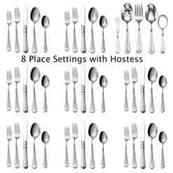 MIKASA French Countryside® 45 Piece Flatware Set, Service For 8 -Tableware Shop french countryside 45 piece flatware set service for 8 5153324 4
