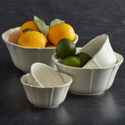 MIKASA French Countryside® Set Of 5 Stackable Bowls -Tableware Shop french countryside set of 5 stackable bowls 5144802 2