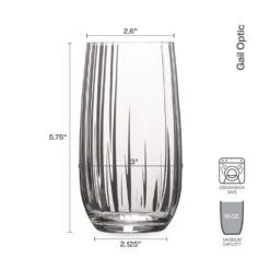 MIKASA Gail Optic Set Of 4 Highball Glasses -Tableware Shop gail optic set of 4 highball glasses 5289438 4