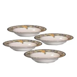 MIKASA Garden Harvest® Set Of 4 Rim Soup Bowls