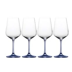 MIKASA Gianna Ombre Blue Set Of 4 White Wine Glasses