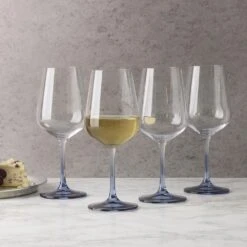 MIKASA Gianna Ombre Blue Set Of 4 White Wine Glasses -Tableware Shop gianna ombre blue set of 4 white wine glasses 5282055 2