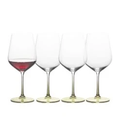 MIKASA Gianna Ombre Sage Set Of 4 Red Wine Glasses