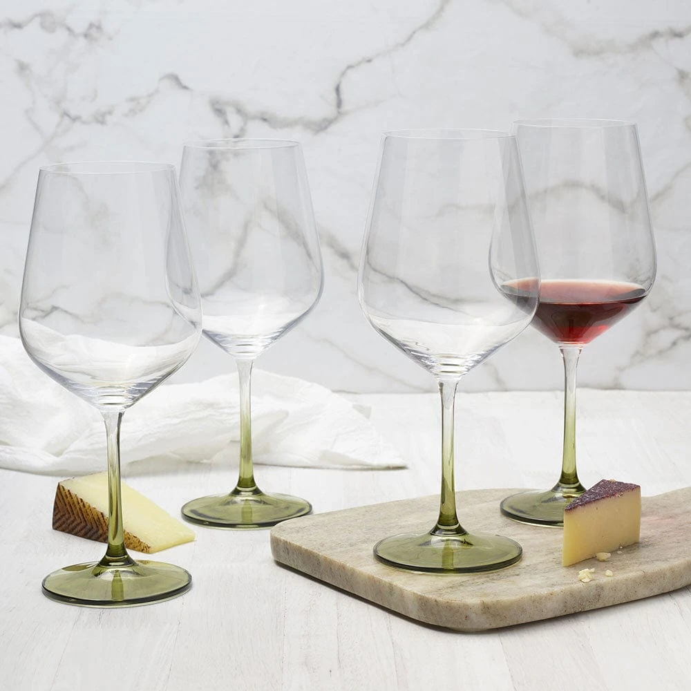 MIKASA Gianna Ombre Sage Set Of 4 Red Wine Glasses 4 MIKASA Gianna Ombre Sage Set Of 4 Red Wine Glasses - Image 2