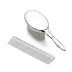 Girls Oval Sterling Brush Comb Set