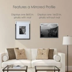 MIKASA Gold Mirror 16 X 20 Gallery Frame, Matted To 8 X 10 -Tableware Shop gold mirror 17 x 21 gallery frame matted 8 x 10 5256439 3