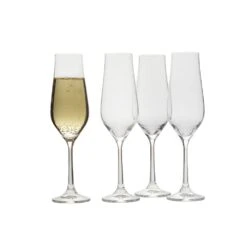 MIKASA Grace Set Of 4 Champagne Flute Glasses