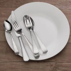 MIKASA Hammered Opulent 75 Piece Flatware Set, Service For 12 -Tableware Shop hammered opulent 75 piece flatware set service for 12 5174037 3