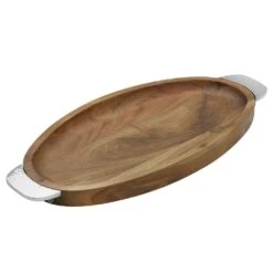 Hammersmith Wood Oval Platter With Handles