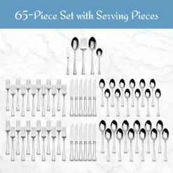 MIKASA Harmony 65 Piece Flatware Set, Service For 12 -Tableware Shop harmony 65 piece flatware set service for 12 5060761 11