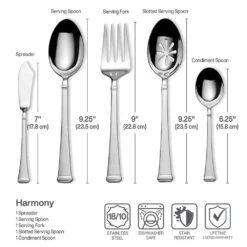 MIKASA Harmony 65 Piece Flatware Set, Service For 12 -Tableware Shop harmony 65 piece flatware set service for 12 5060761 8
