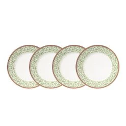 MIKASA Holiday Traditions Set Of 4 Dinner Plates