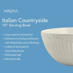 MIKASA Italian Countryside® 10 Inch Serve Bowl -Tableware Shop italian countryside 10 inch serve bowl 5085633 3