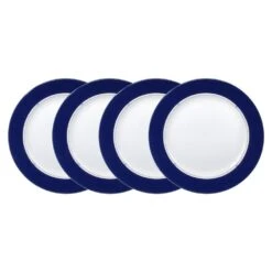 MIKASA Jet Set Blue Set Of 4 Accent Salad Plates