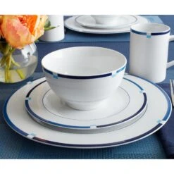 MIKASA Jet Set Blue Set Of 4 Soup Cereal Bowls -Tableware Shop jet set blue set of 4 soup cereal bowls K45171302 2