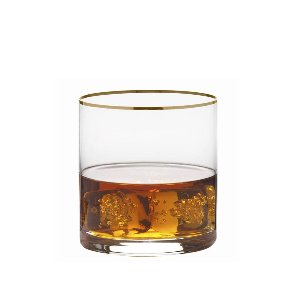 MIKASA Julie Gold Set Of 4 Double Old Fashioned Whiskey Glasses 5 MIKASA Julie Gold Set Of 4 Double Old Fashioned Whiskey Glasses - Image 3