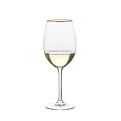 MIKASA Julie Gold Set Of 4 White Wine Glasses -Tableware Shop julie gold set of 4 white wine glasses 5289855 3