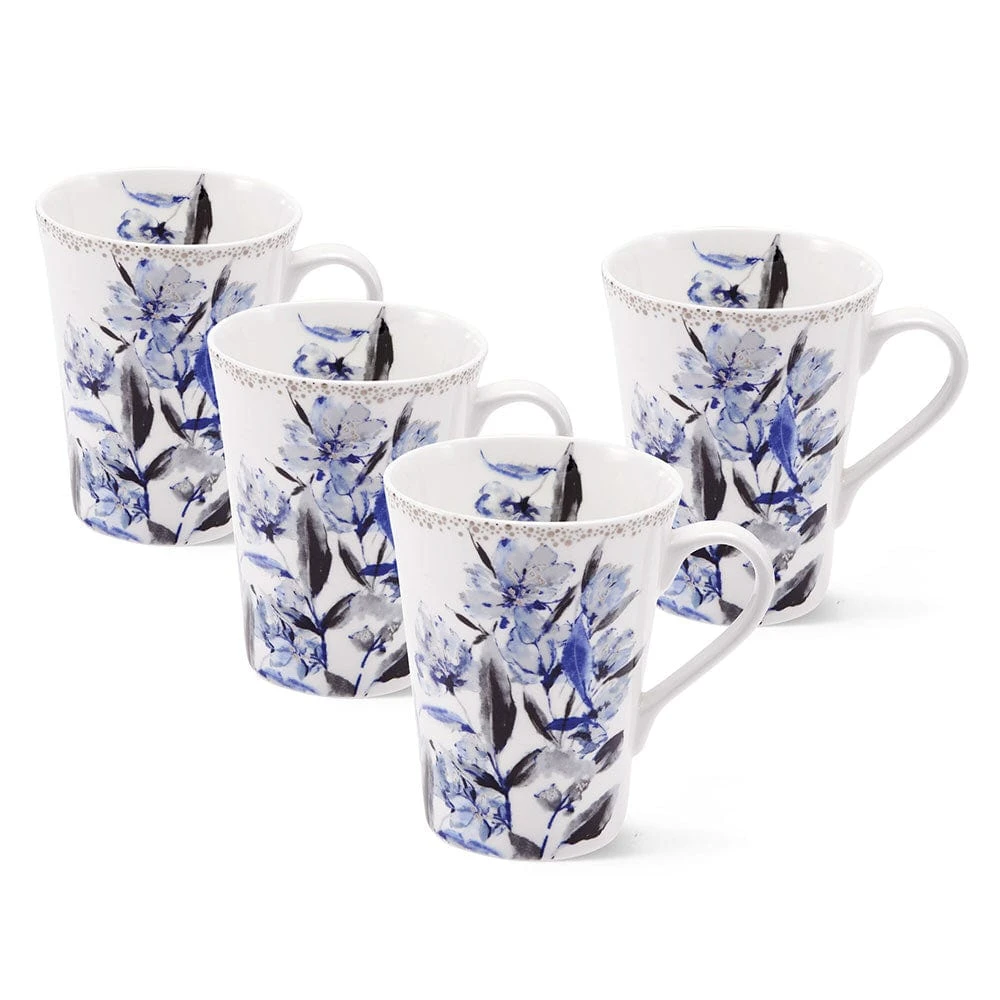 MIKASA Kaia Platinum Set Of 4 Mugs 3 MIKASA Kaia Platinum Set Of 4 Mugs