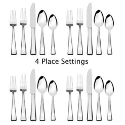 MIKASA Kirkland 20 Piece Flatware Set, Service For 4 -Tableware Shop kirkland 20 piece flatware set service for 4 5256533 2