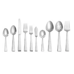 MIKASA Kyler 65 Piece Flatware Set, Service For 12 -Tableware Shop kyler 65 piece flatware set service for 12 5154353 4